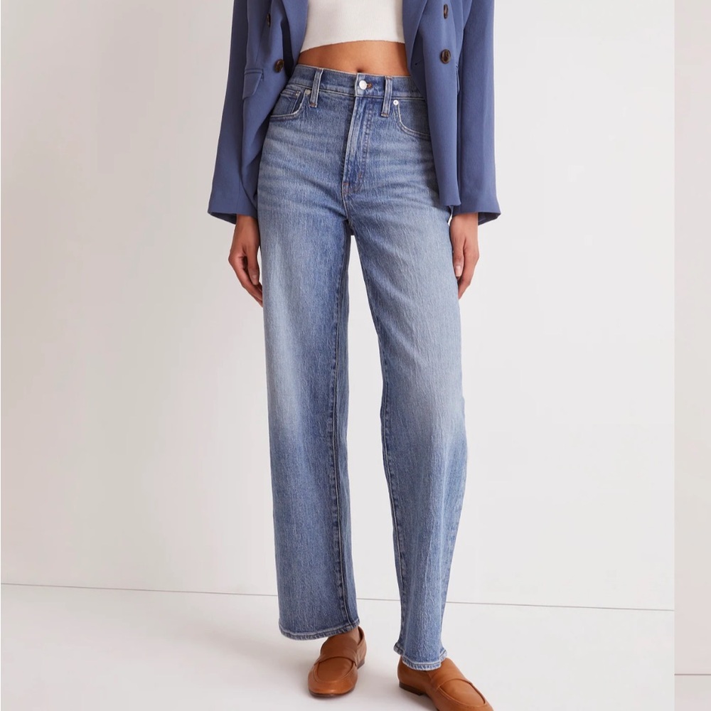 Madewell The Perfect Vintage Wide-Leg Jean Heathcote Wash Size 23